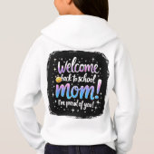 Terug naar school Trotse moeder - Hoodie (Achterkant)
