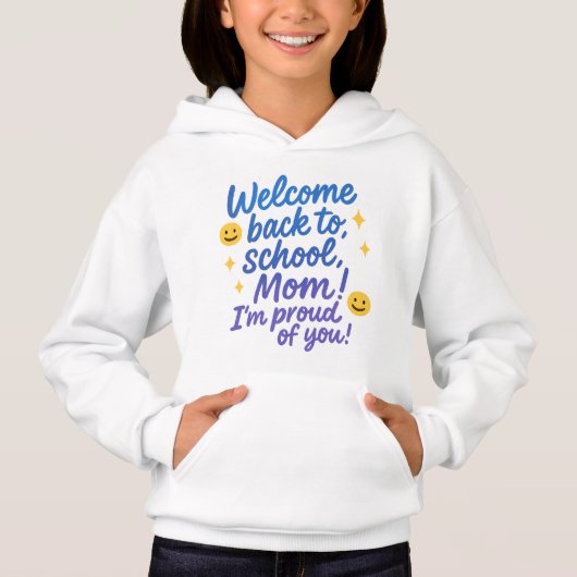 Terug naar school Trotse moeder - Hoodie (Voorkant)