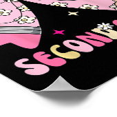 Terug naar school tweede 2e klas kind leraar Coque Poster (Hoek)