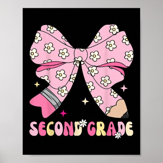 Terug naar school tweede 2e klas kind leraar Coque Poster (Voorkant)