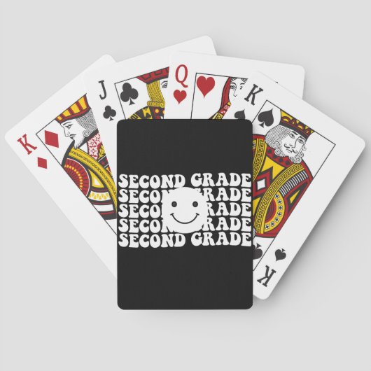 Terug naar school tweede klas leraar pokerkaarten (Achterkant)