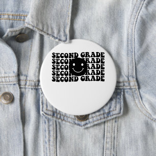 Terug naar school tweede klas leraar ronde button 4,0 cm