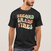 Terug naar school tweede klas vibes retroleraar Wo T-shirt (Voorkant)