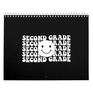 Terug naar school tweedeklas leraar kalender