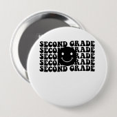Terug naar school tweedeklas leraar ronde button 4,0 cm (Voorkant /achterkant)