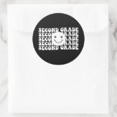 Terug naar school tweedeklas leraar ronde sticker (Tas)