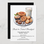 Terug naar school Uitnodiging voor ontbijt bar (Voorkant / Achterkant)