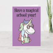 Terug naar school Unicorn Kaart (Voorkant)