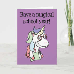 Terug naar school Unicorn Kaart