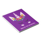 Terug naar School Unicorn Notitieblok (Schuin)