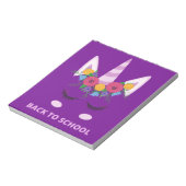 Terug naar School Unicorn Notitieblok (Linkerzijde)