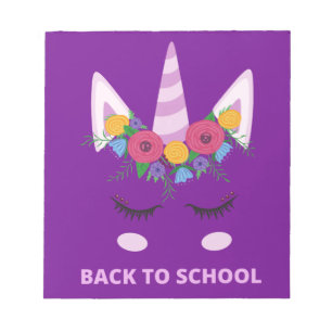 Terug naar School Unicorn Notitieblok