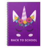 Terug naar School Unicorn Notitieboek (Voorkant)