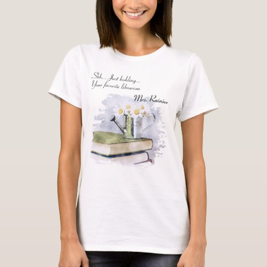 Terug naar school Uw favoriete bibliotheek Fun T-shirt (Voorkant)