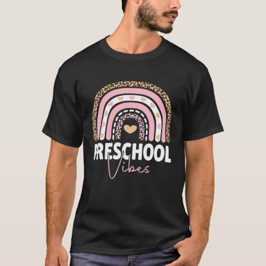 Terug naar school Vbes Rainbow Leopard Tea T-shirt (Voorkant)