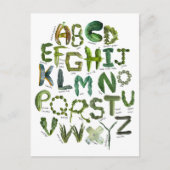 Terug naar School Veggie Alphabet - Eet je Groenen Briefkaart (Voorkant)