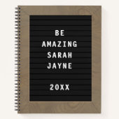 Terug naar School Verbazingwekkende Letterboard St Notitieboek (Voorkant)