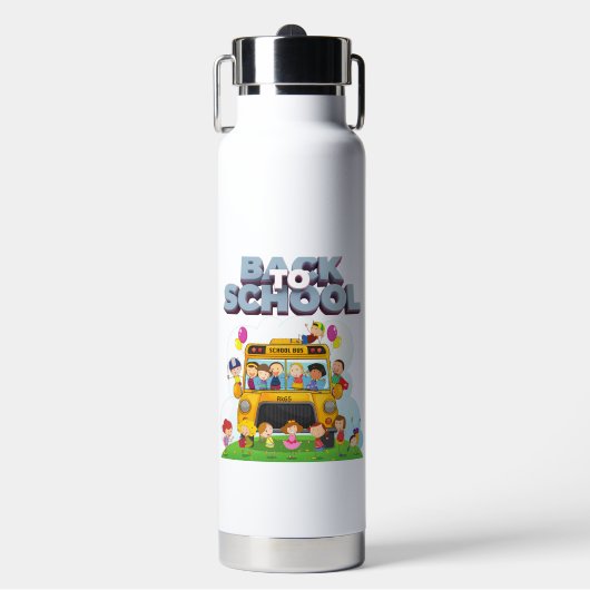 Terug naar school - verfrissende waterfles (Voorkant)