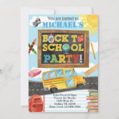 Terug naar school Verjaardagsfeest Uitnodiging (Voorkant)