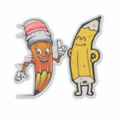 Terug naar school vibes, grappige school geschenke sticker (Voorkant)