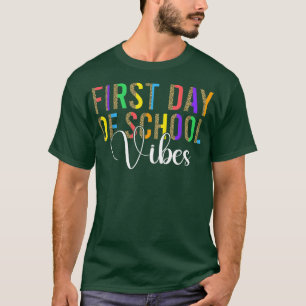 Terug naar School Vibes Happy First Day of School  T-shirt