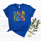 Terug naar School Vibes Kleurrijke Gepersonaliseer T-shirt