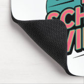 Terug naar school Vibes Retro Potlood Eerste Dag K Muismat (Hoek)
