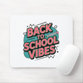 Terug naar school Vibes Retro Potlood Eerste Dag K Muismat (Met muis)