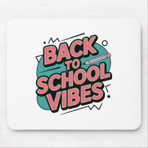Terug naar school Vibes Retro Potlood Eerste Dag K Muismat