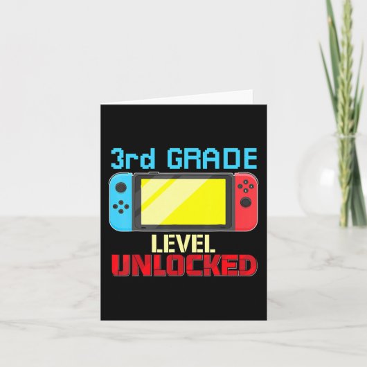 Terug naar School Video Gamer 3de Grade Level Unlo Kaart (Voorkant)