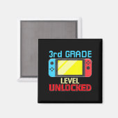 Terug naar School Video Gamer 3de Grade Level Unlo Magneet (Voorkant / Achterkant)