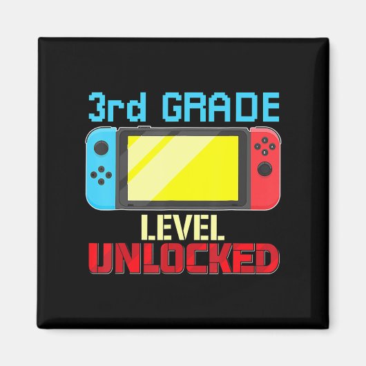 Terug naar School Video Gamer 3de Grade Level Unlo Magneet (Voorkant)