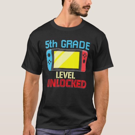 Terug naar school Video Gamer 5e graad T-shirt (Voorkant)
