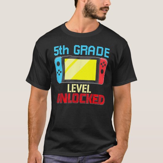 Terug naar School Video Gamer 5e graad T-shirt (Voorkant)