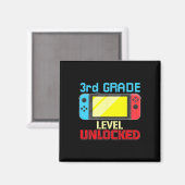 Terug naar school videogamer 3e leerjaar niveau on magneet (Voorkant / Achterkant)