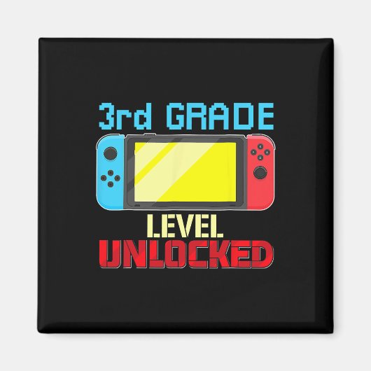 Terug naar school videogamer 3e leerjaar niveau on magneet (Voorkant)