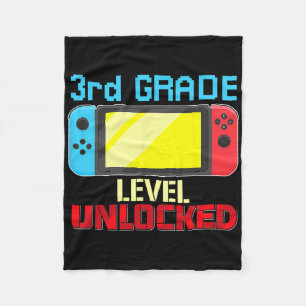 Terug naar school videogamer niveau 3e leerjaar on fleece deken
