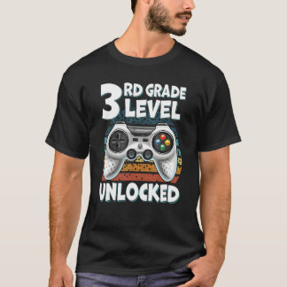 Terug naar school videogamer niveau 3e leerjaar on t-shirt