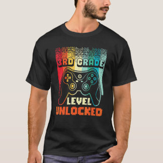 Terug naar school videogamer niveau 3e leerjaar on t-shirt