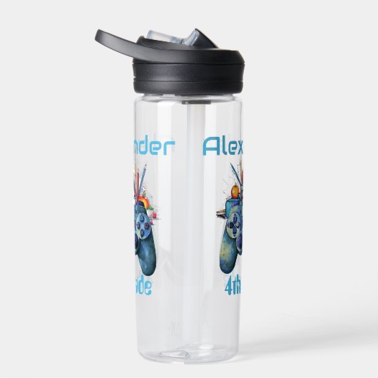 Terug naar school Videospel Waterfles (Rechts)