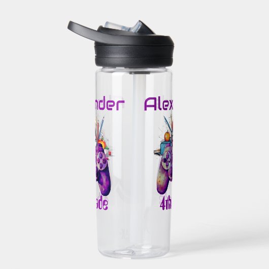 Terug naar school Videospel Waterfles (Rechts)