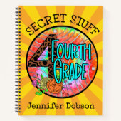 Terug naar school vierde klas schrift notitieboek (Voorkant)