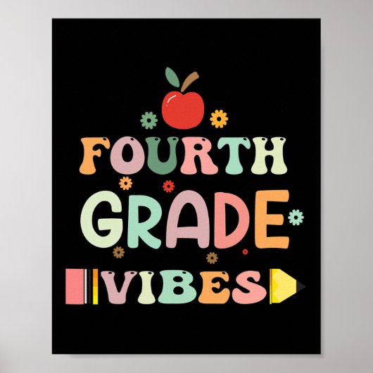 Terug naar school vierde klas studenten poster (Voorkant)