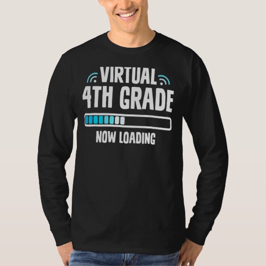 Terug naar school Vierde klas Virtuele 4e klas Nu T-shirt (Voorkant)