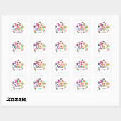 Terug naar school vierkante sticker (Vel)