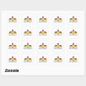 Terug naar School Vierkante Sticker (Vel)