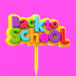 Terug naar school vierkante sticker