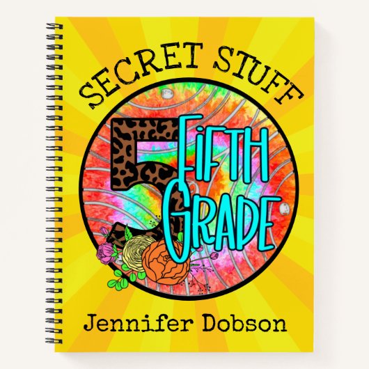 Terug naar school vijfde klas notitieboek (Voorkant)