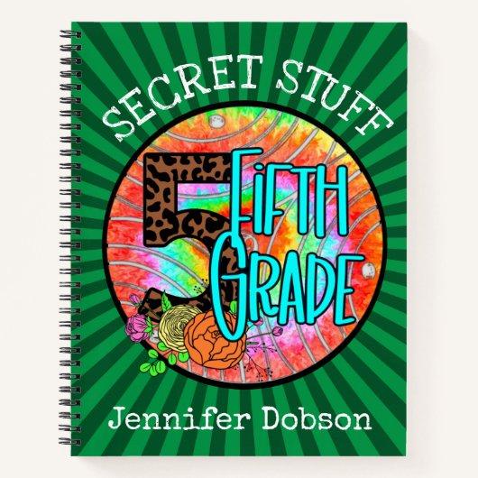 Terug naar school vijfde klas schrift notitieboek (Voorkant)