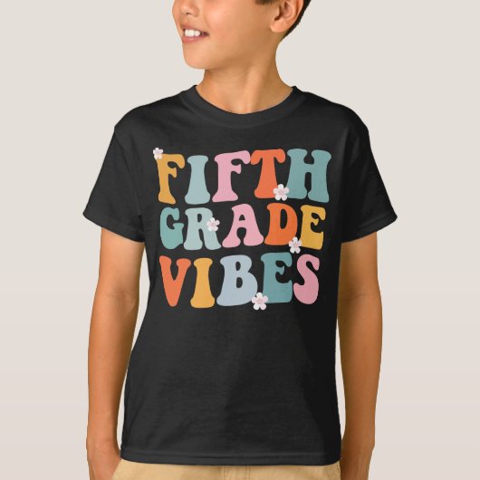 Terug naar school vijfde klas studenten t-shirt (Voorkant)